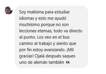 Testimonio de estudiante de Francés Ilustrado